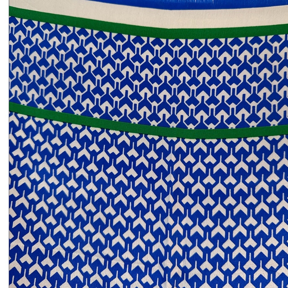 YSL Blue Patterned scarf - Picture 2 of 4